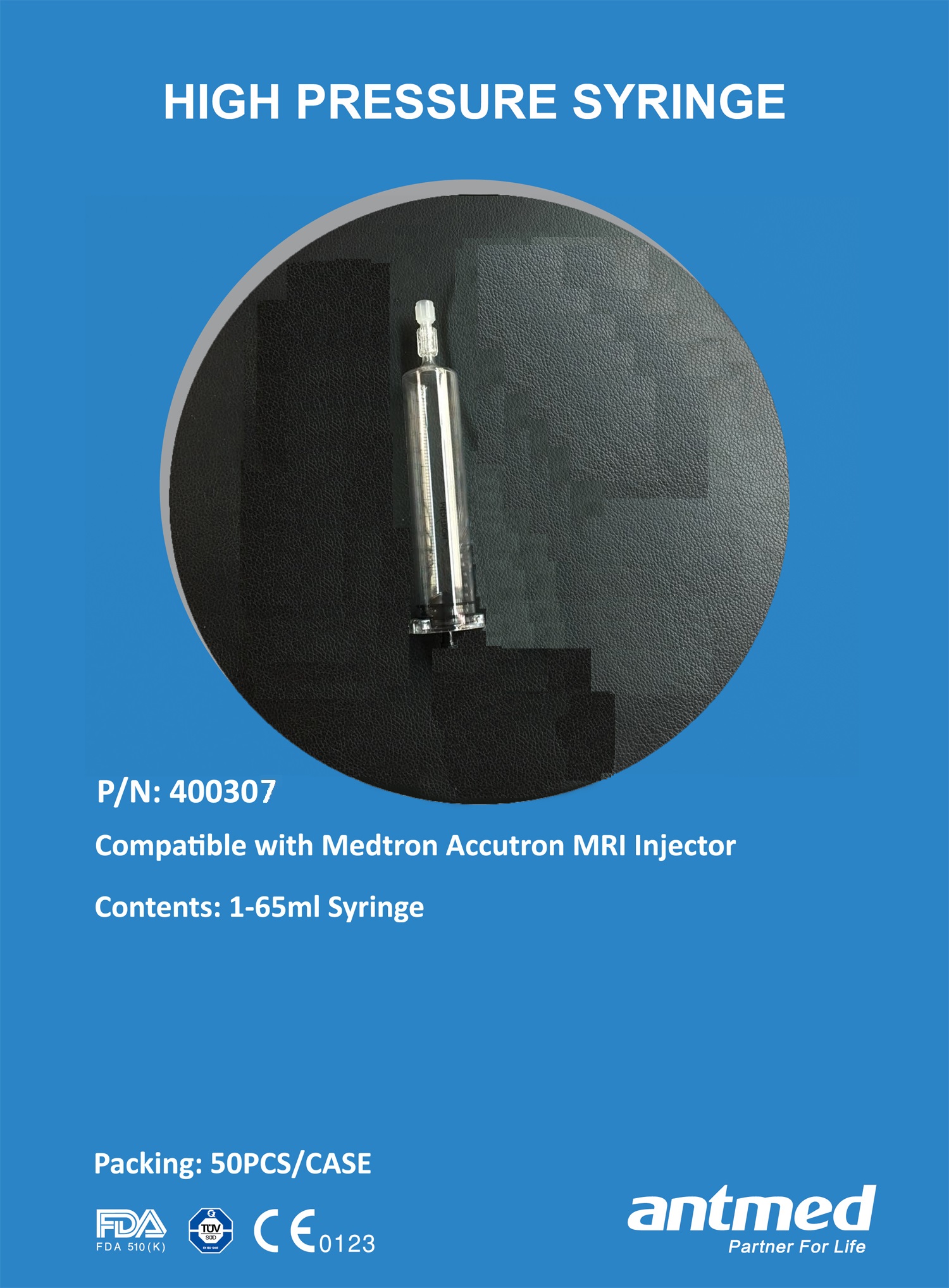  Medtron Accutrone MRI 65ml Syringe
